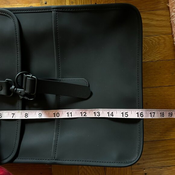 Sleek Matte Black Laptop Backpack – Vegan Leather | Modern & Minimalist Design - Picture 8 of 8